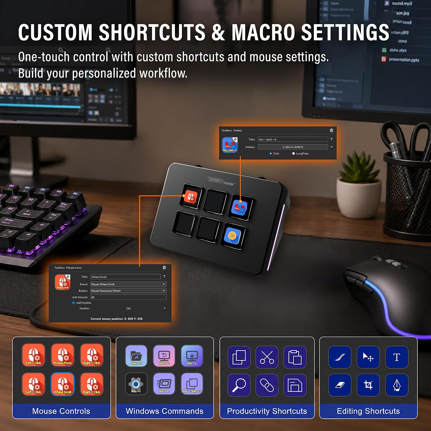 TECLADO MACRO VSDINSIDE MINI MACRO PAD 6 TECLAS PROGRAMABLES - 4