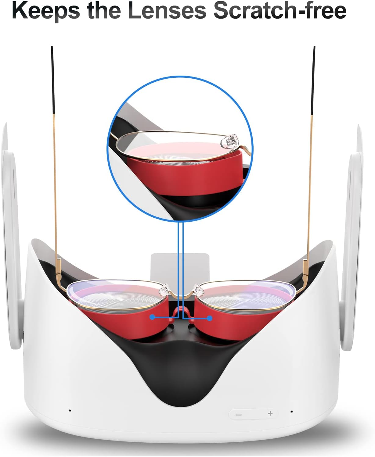 PROTECTOR DE LENTES SUPERUS PARA OCULUS/META QUEST 2 CON SEPARADOR PARA GAFAS ROJO - 5