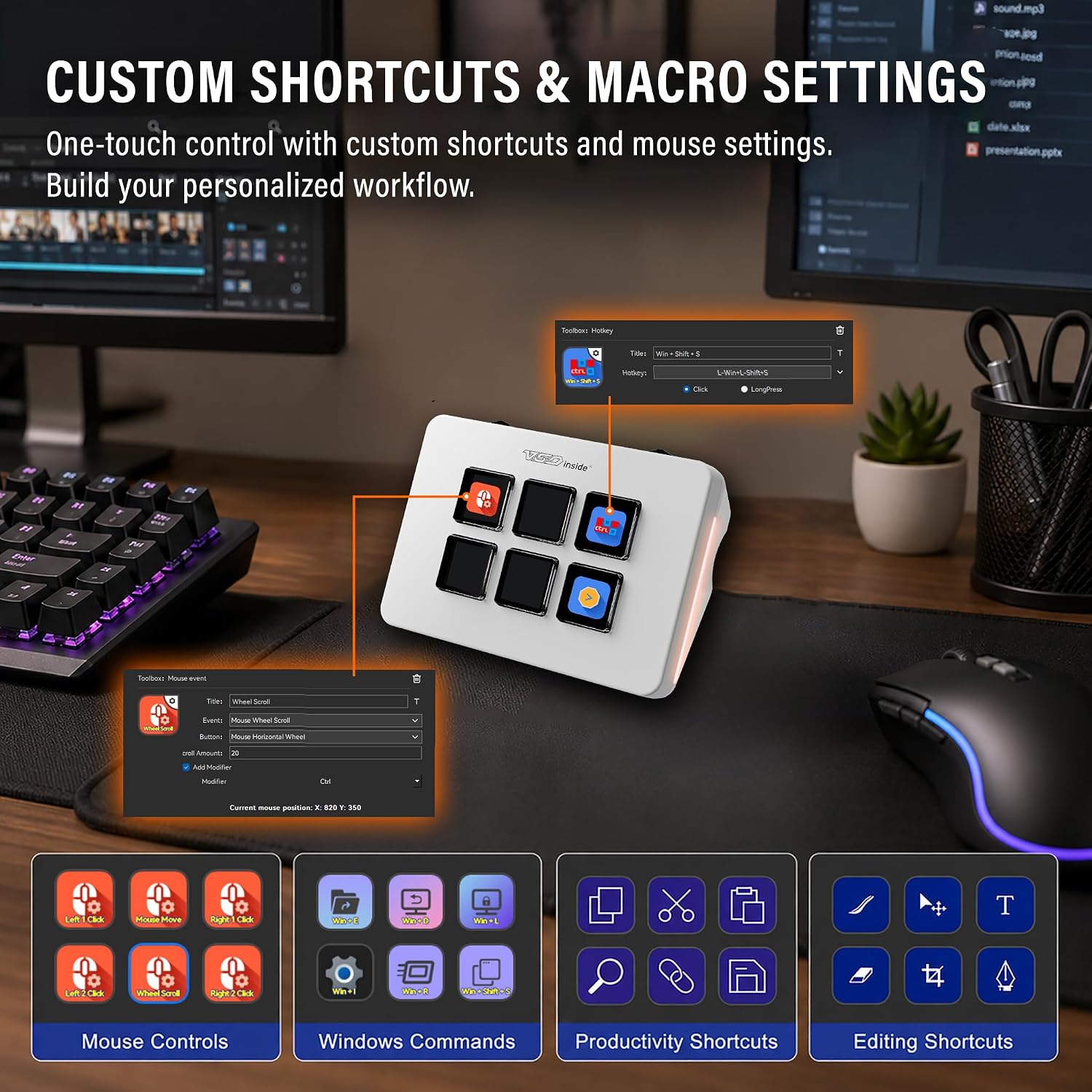 TECLADO MACRO VSDINSIDE MINI MACRO PAD 6 TECLAS PROGRAMABLES - 4