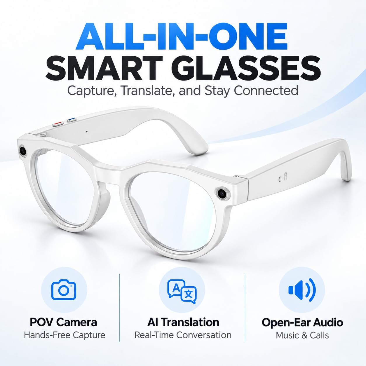 GAFAS INTELIGENTES MNVOEQ CON CÁMARA Y AUDIO OPEN-EAR - 2