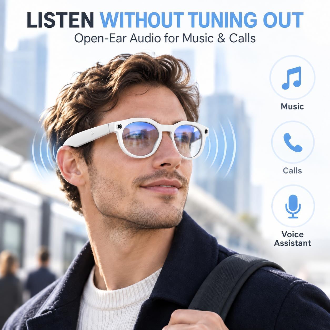GAFAS INTELIGENTES MNVOEQ CON CÁMARA Y AUDIO OPEN-EAR - 5