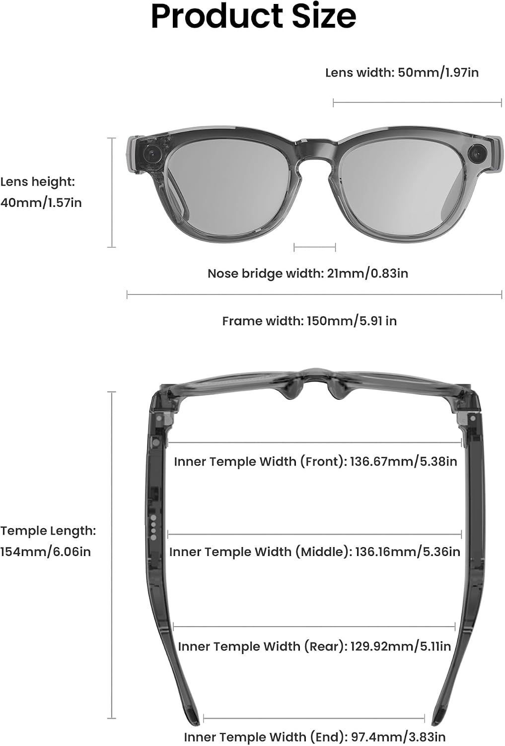 GAFAS INTELIGENTES DPVR G1 CON CÁMARA 8MP Y BLUETOOTH - 2