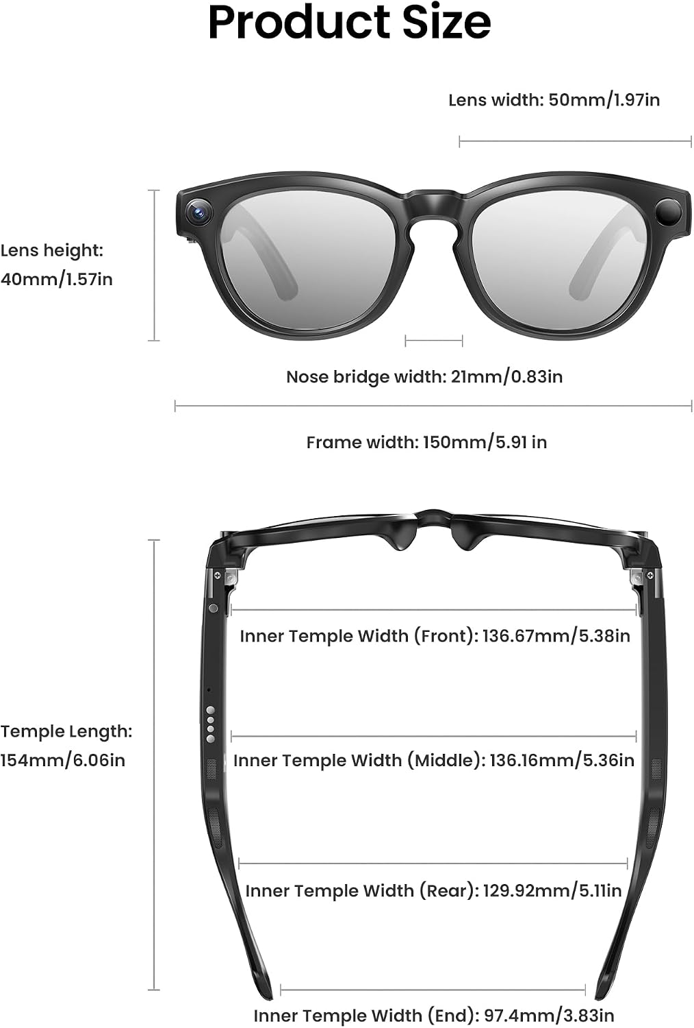 GAFAS INTELIGENTES DPVR G1 CON CÁMARA 8MP Y BLUETOOTH - 2