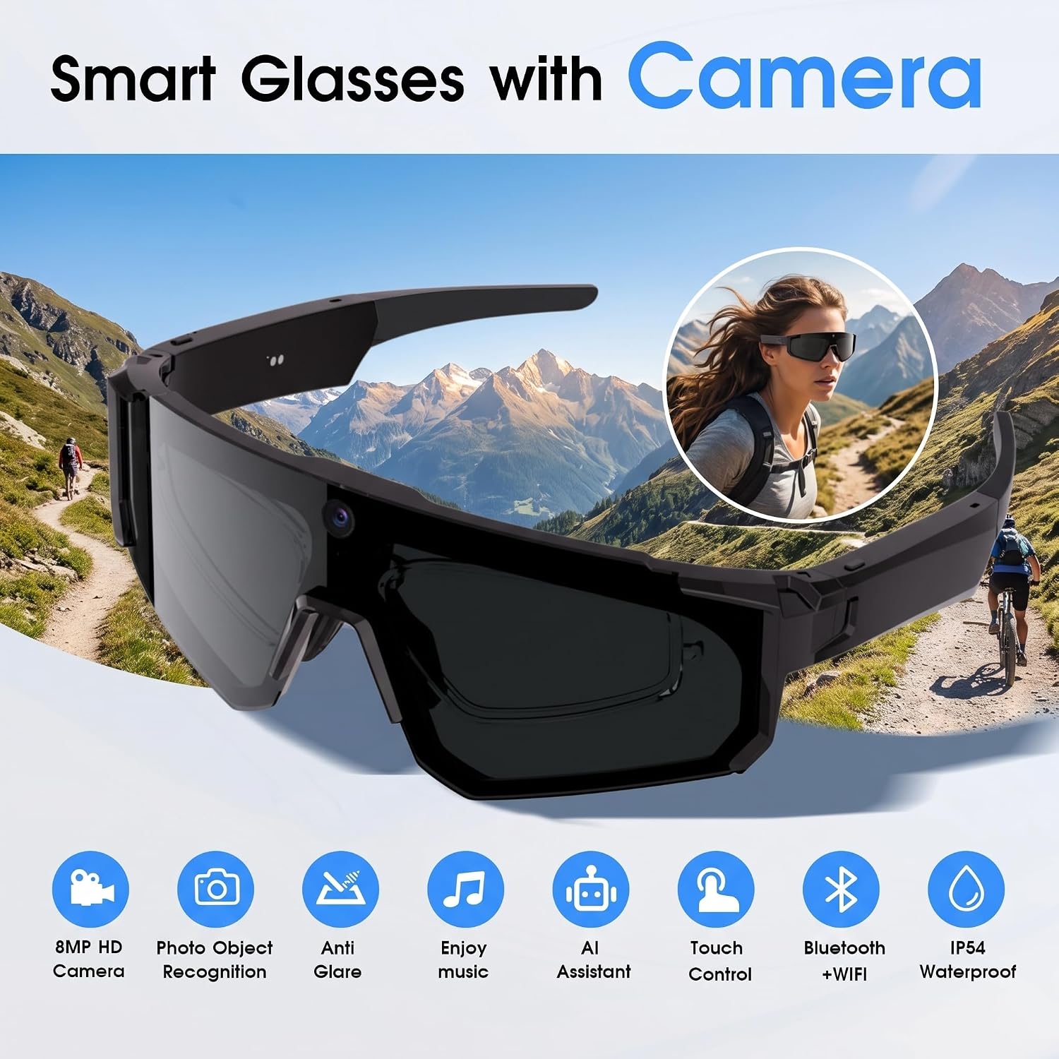 GAFAS INTELIGENTES CON CÁMARA PADOM AI SPORT NEGRO - 2