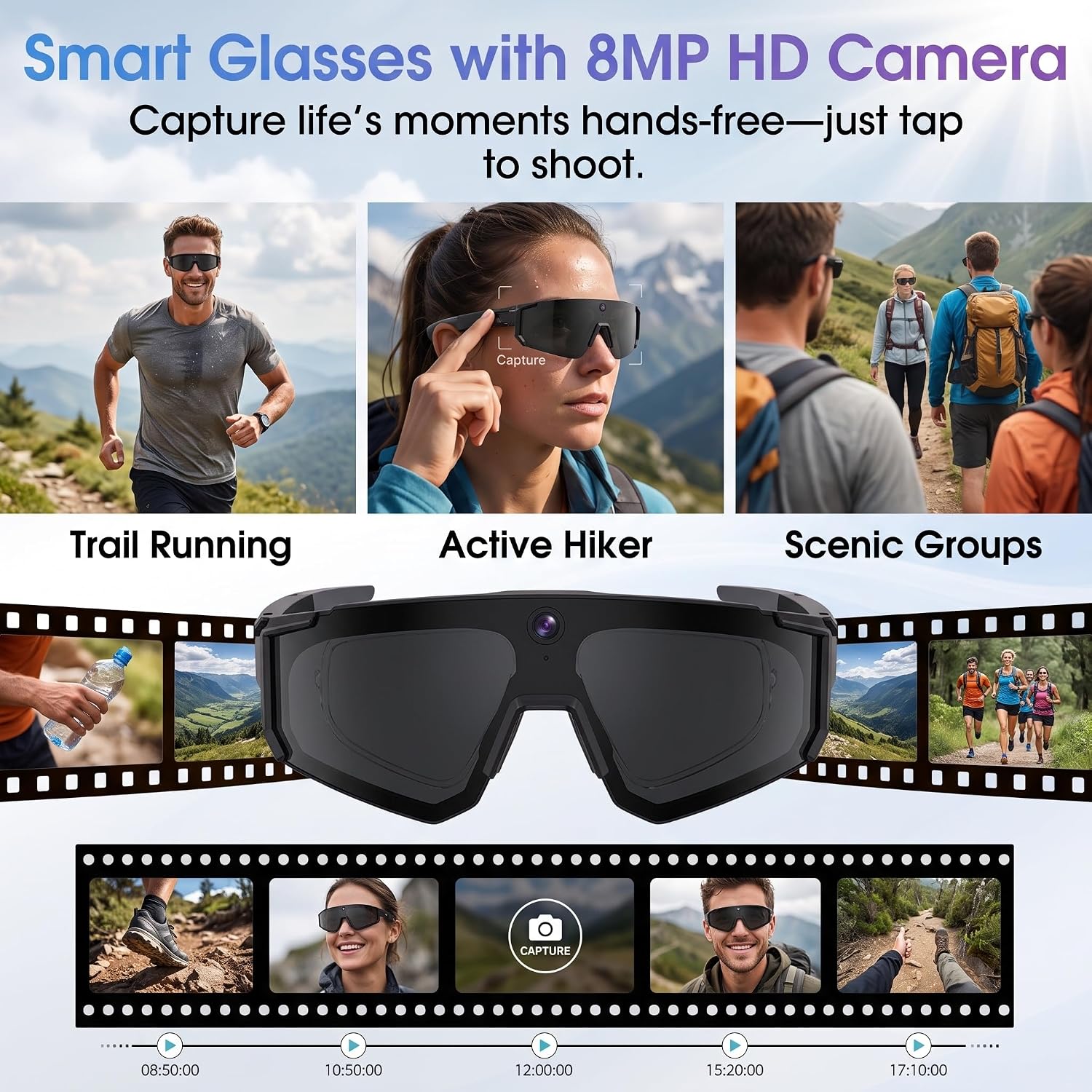 GAFAS INTELIGENTES CON CÁMARA PADOM AI SPORT NEGRO - 4