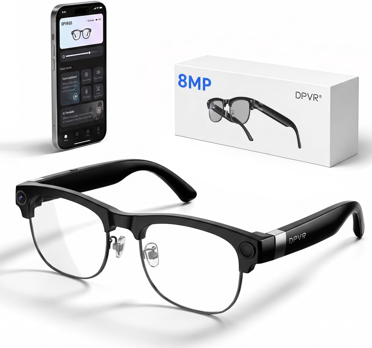 GAFAS INTELIGENTES DPVR G3 CON CÁMARA 8MP Y BLUETOOTH - 1