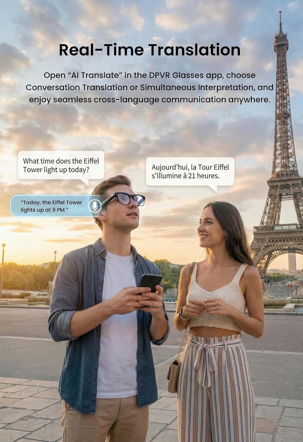 GAFAS INTELIGENTES DPVR G3 CON CÁMARA 8MP Y BLUETOOTH - 5