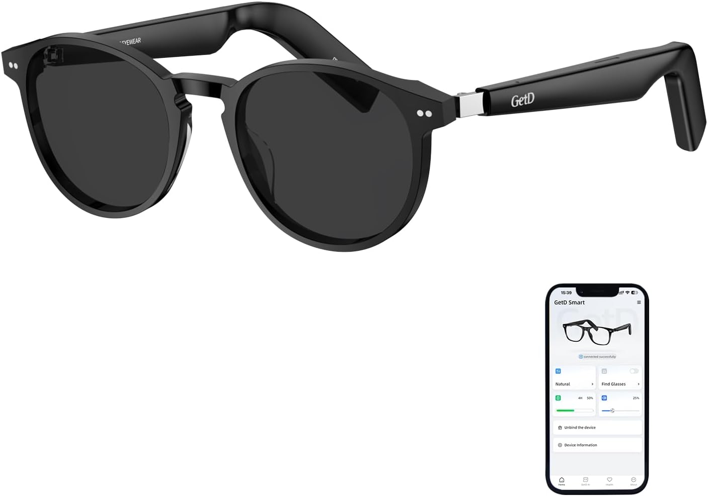 LENTES DE SOL GETD 2026 AI SMART ACETATO CON BLUETOOTH Y TRADUCTOR EN TIEMPO REAL - 1