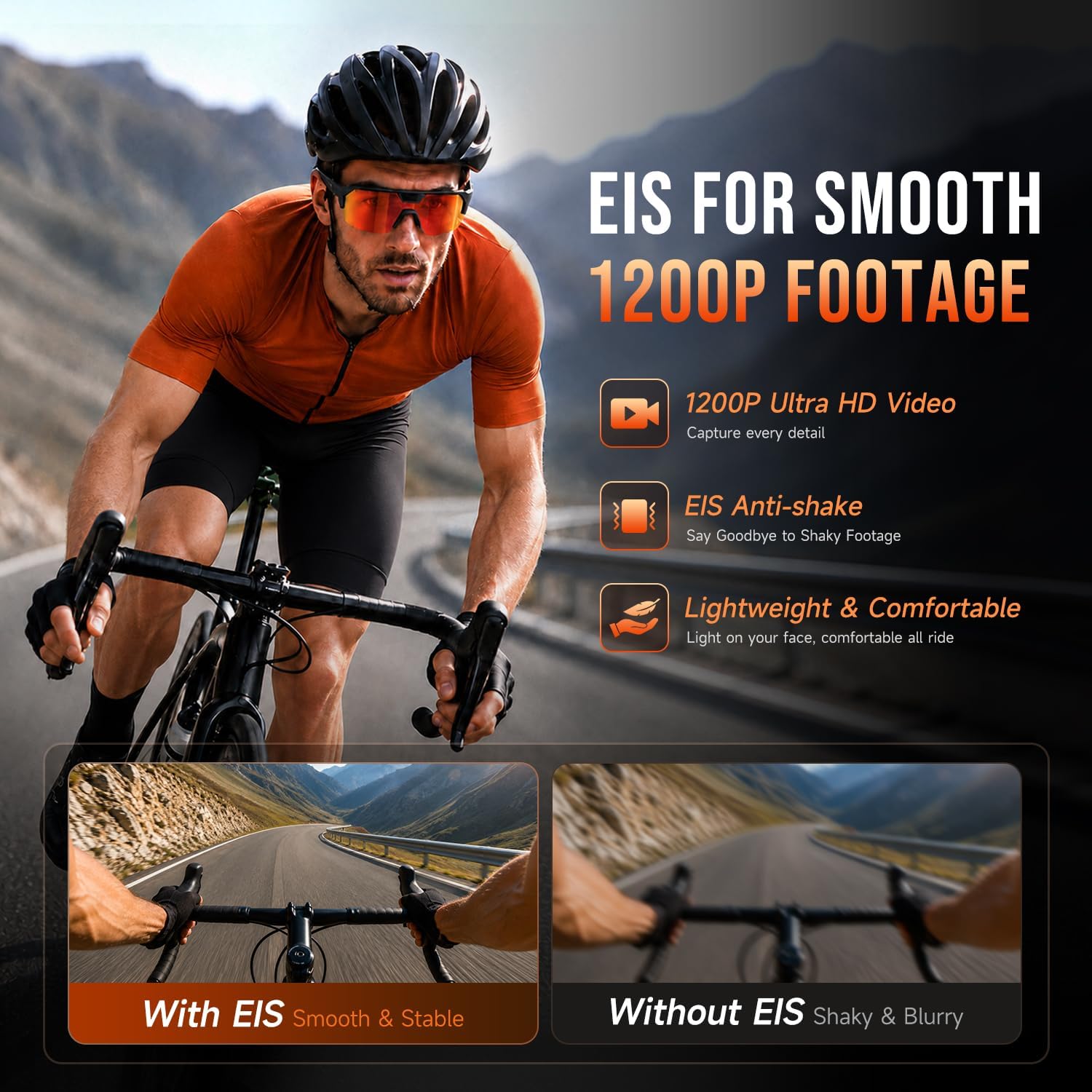GAFAS INTELIGENTES FLEMIKIE AI CON CÁMARA 35MP Y GRABACIÓN 1200P PARA CICLISMO - 4
