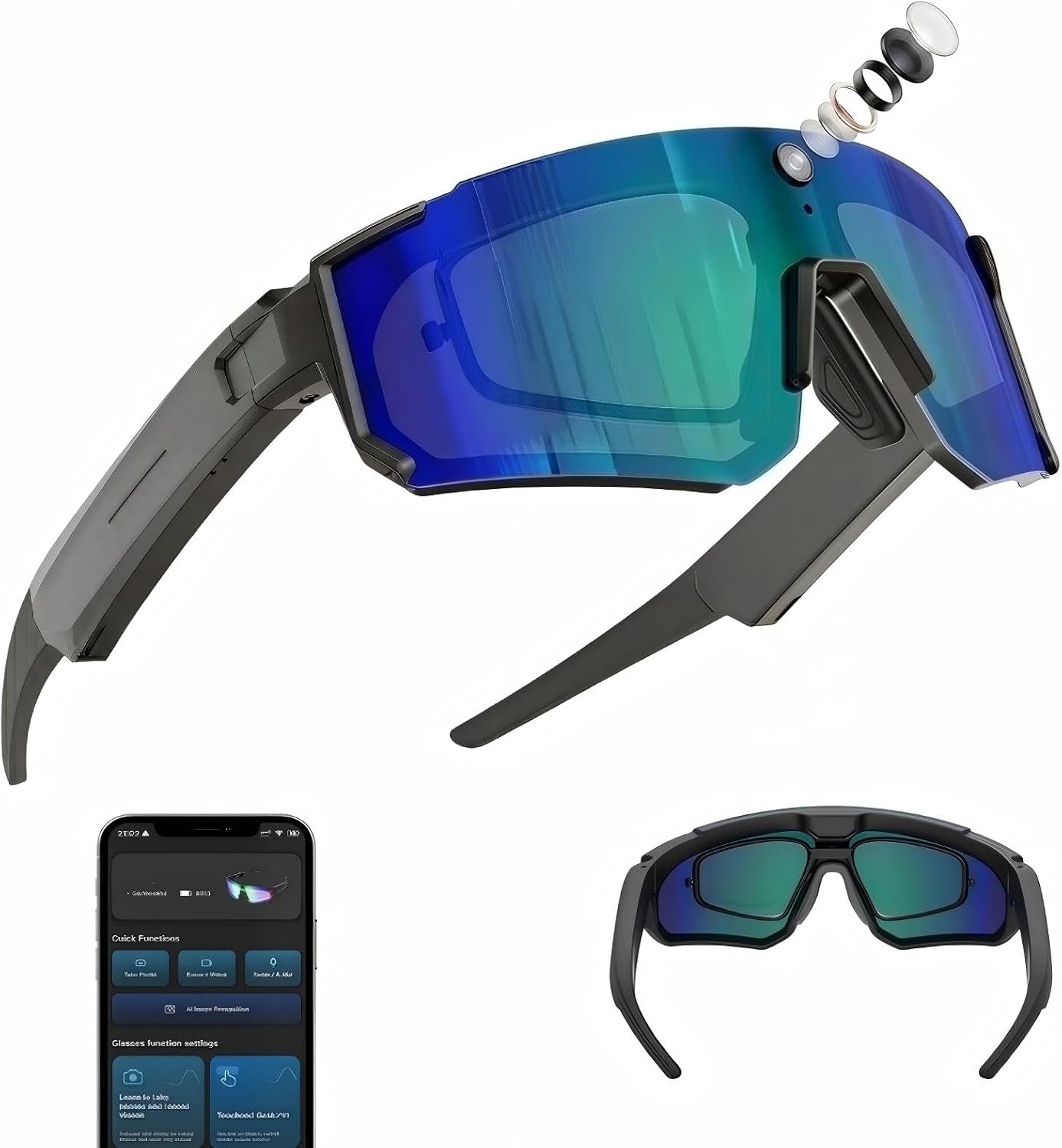GAFAS INTELIGENTES CON CÁMARA PADOM AI SMART BLUE - 1