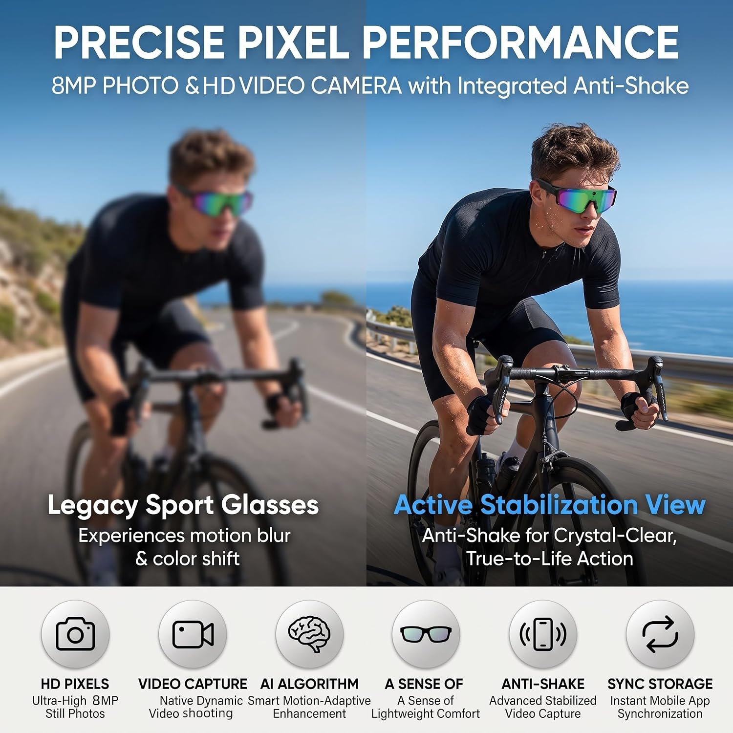 GAFAS INTELIGENTES CON CÁMARA PADOM AI SMART BLUE - 2