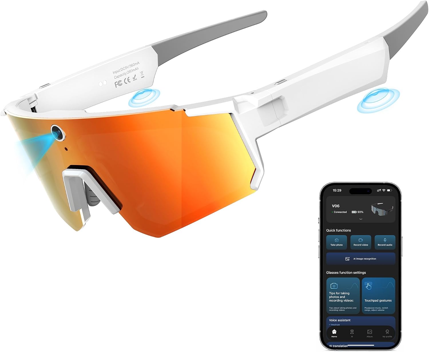GAFAS INTELIGENTES GLOSSIA AI ULTRA PRO CON CÁMARA 4K Y ASISTENTE DE VOZ CHATGPT-4O - 1
