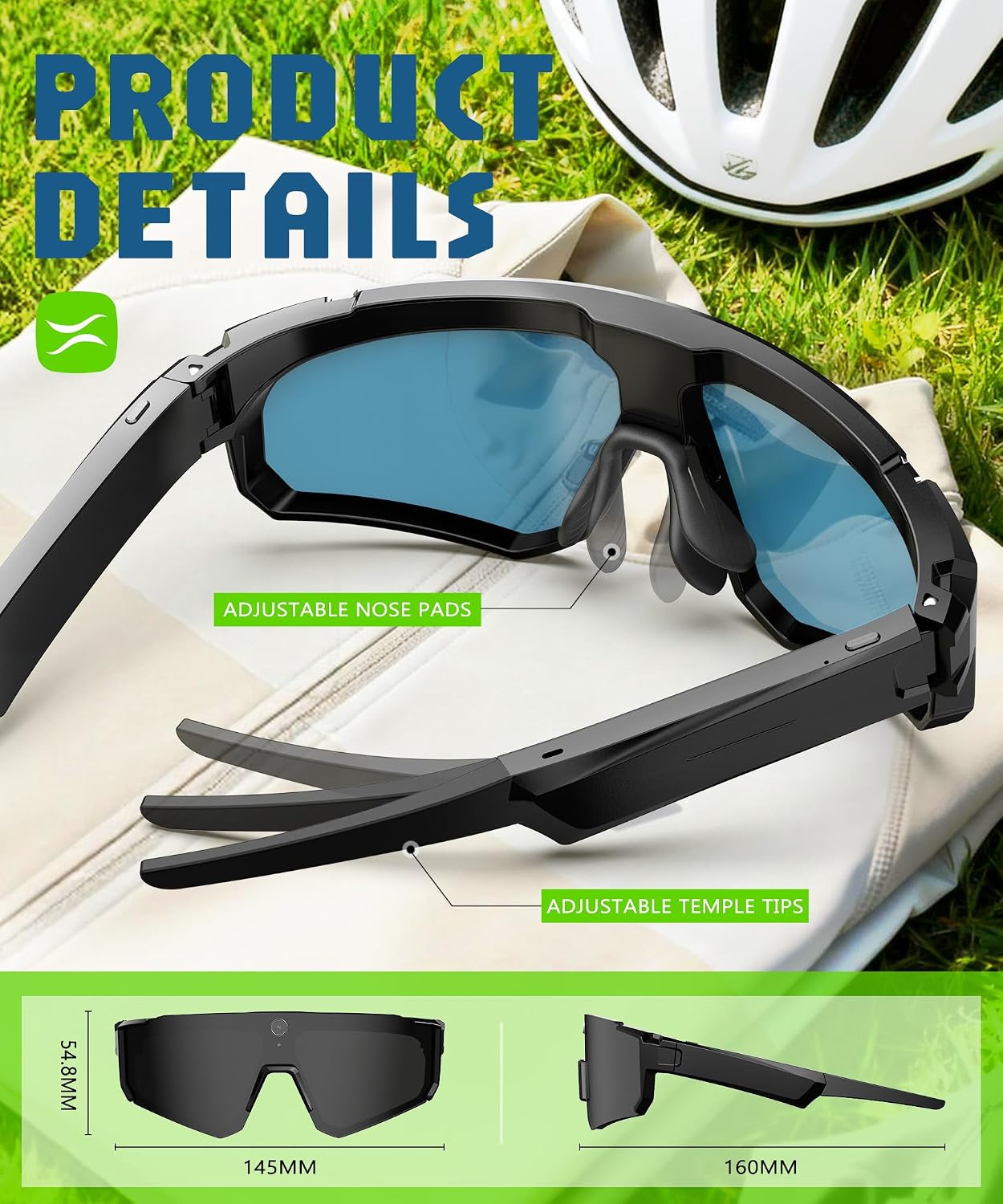 GAFAS INTELIGENTES GLOSSIA AI ULTRA PRO CON CÁMARA 4K Y ASISTENTE DE VOZ CHATGPT-4O - 5