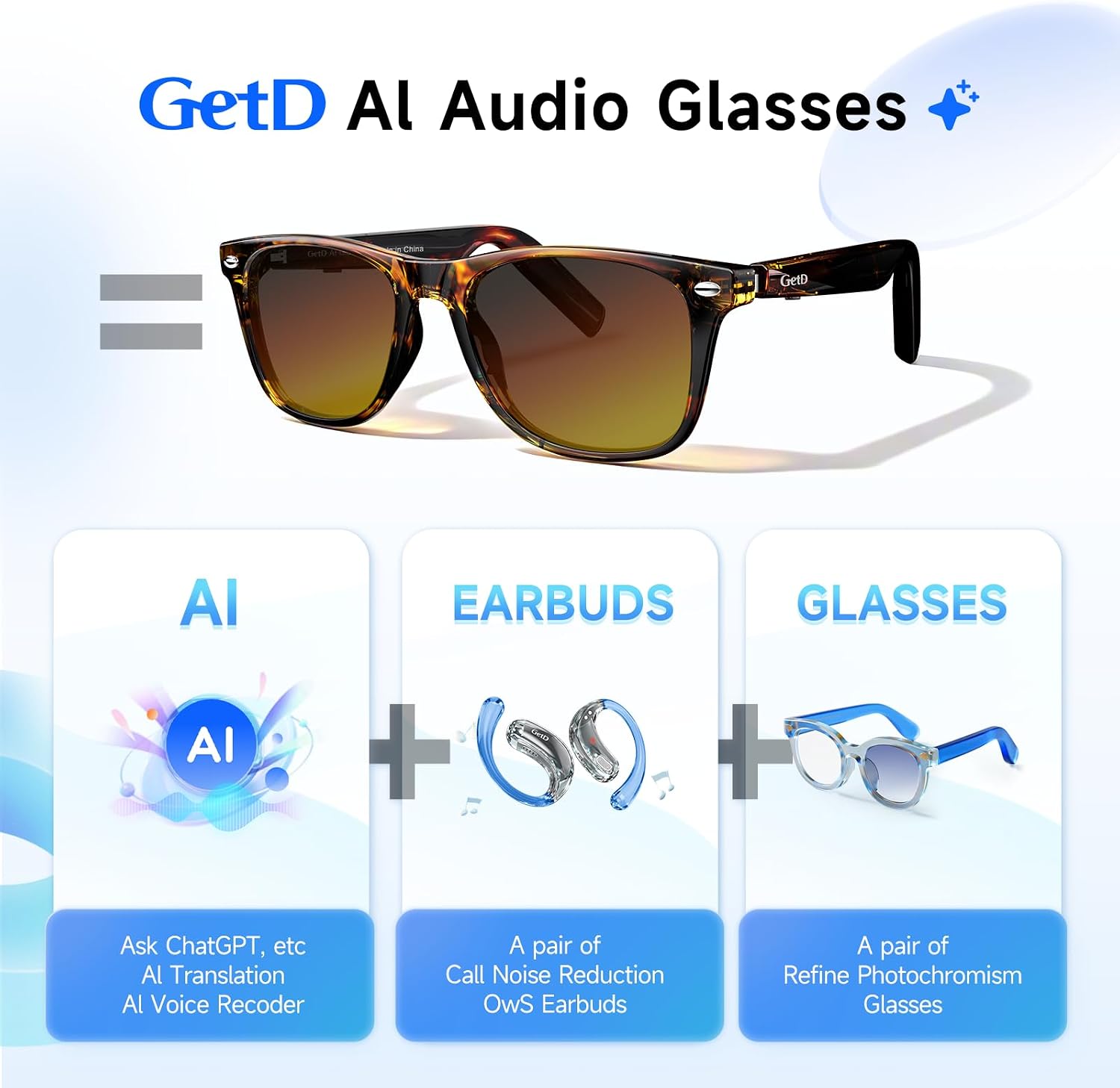 GAFAS INTELIGENTES GETD AI CON ASISTENTE CHATGPT Y TRADUCCIÓN EN TIEMPO REAL - 4