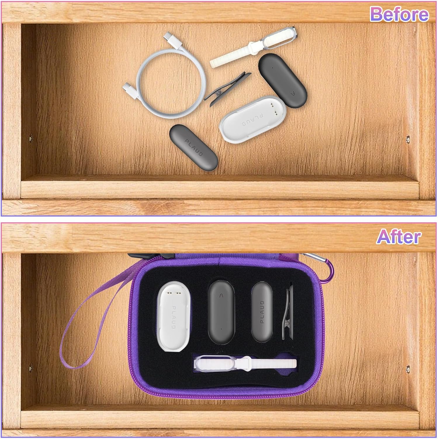 ESTUCHE RÍGIDO YOUKNOW COMPATIBLE CON GRABADORA PLAUD NOTEPIN/NOTEPIN S AI CON ESPUMA PERSONALIZADA GALAXY - 5