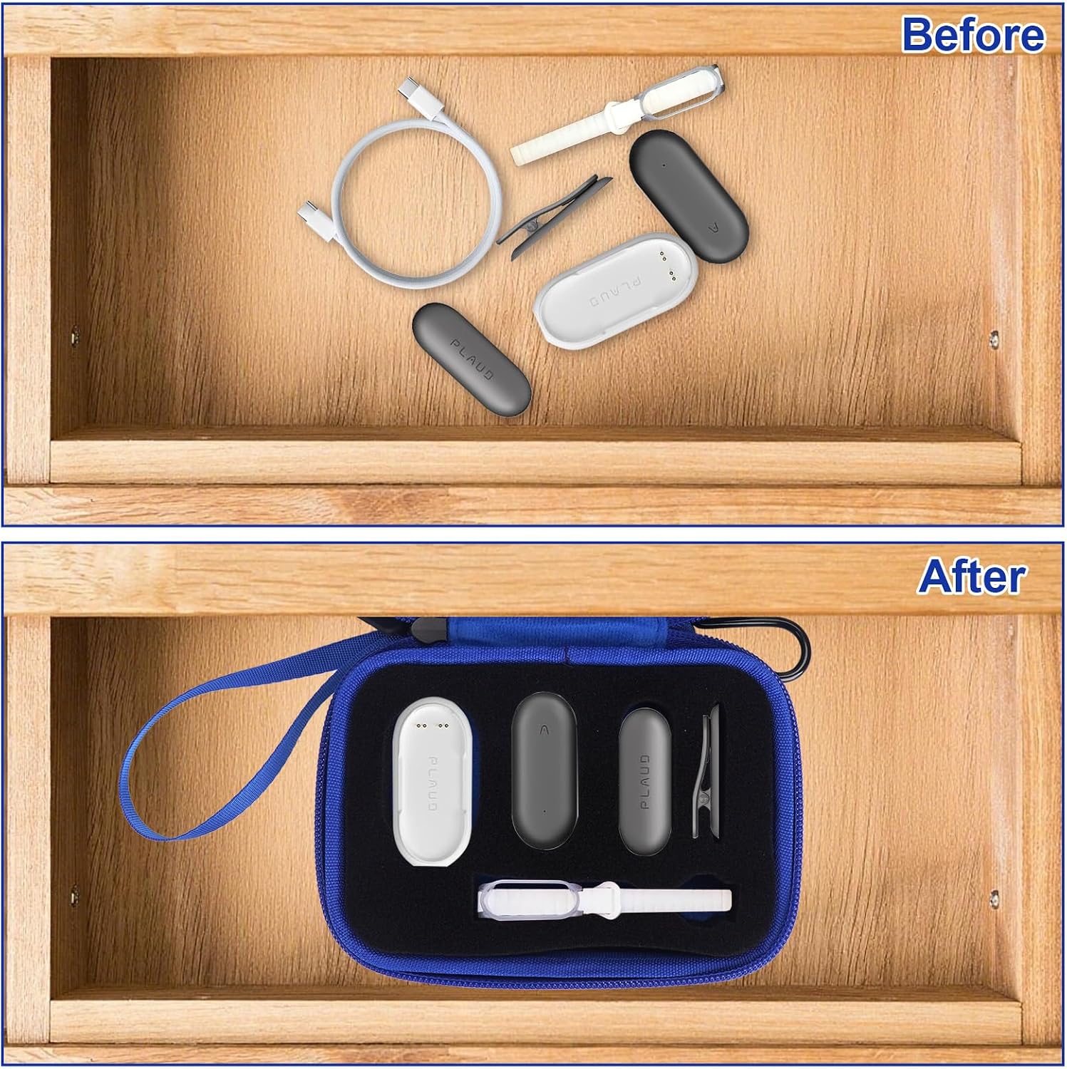 ESTUCHE RÍGIDO YOUKNOW COMPATIBLE CON GRABADORA DE VOZ PLAUD NOTEPIN/NOTEPIN S AZUL - 5