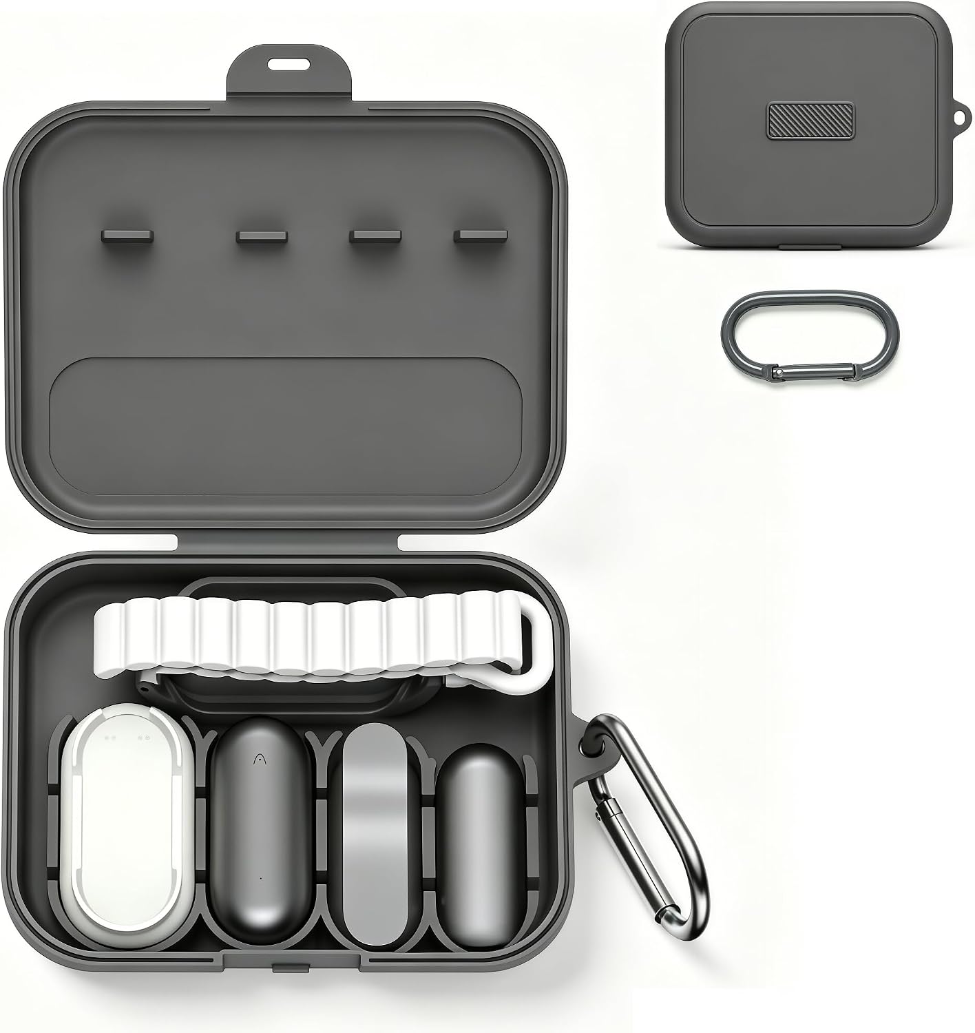 ESTUCHE RÍGIDO YOUKNOW COMPATIBLE CON GRABADORA DE VOZ PLAUD NOTEPIN/NOTEPIN S AI COLOR GRIS - 1
