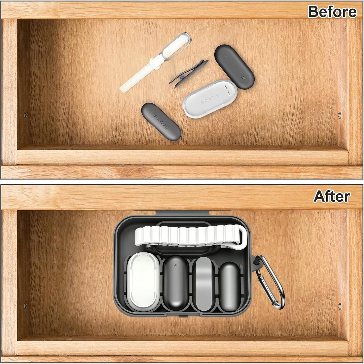 ESTUCHE RÍGIDO YOUKNOW COMPATIBLE CON GRABADORA DE VOZ PLAUD NOTEPIN/NOTEPIN S AI COLOR GRIS - 5