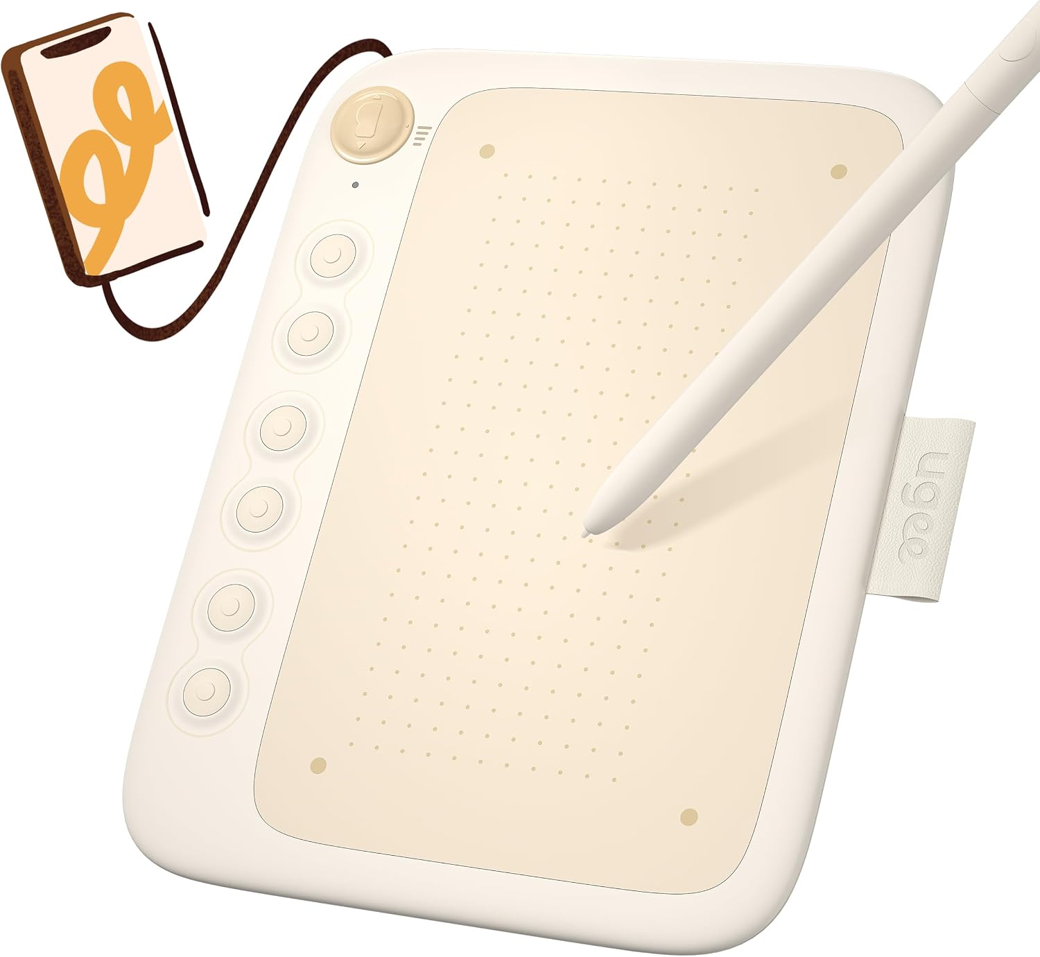 TABLETA GRÁFICA UGEE Q6 6.5X4 PULGADAS CON LÁPIZ SIN BATERÍA - 1