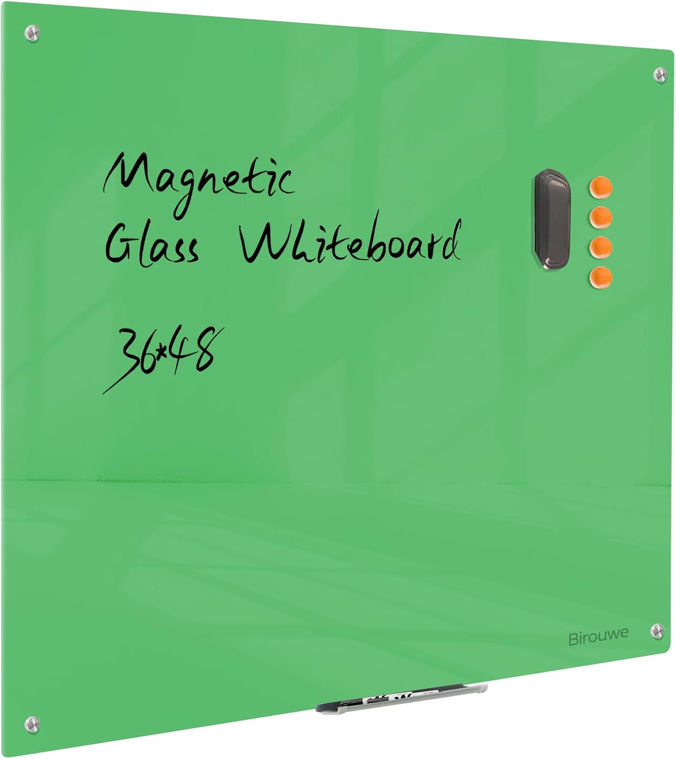 PIZARRA DE VIDRIO MAGNÉTICA NOTEPAD 48 X 36 PULGADAS BLANCA SIN MARCO - 1
