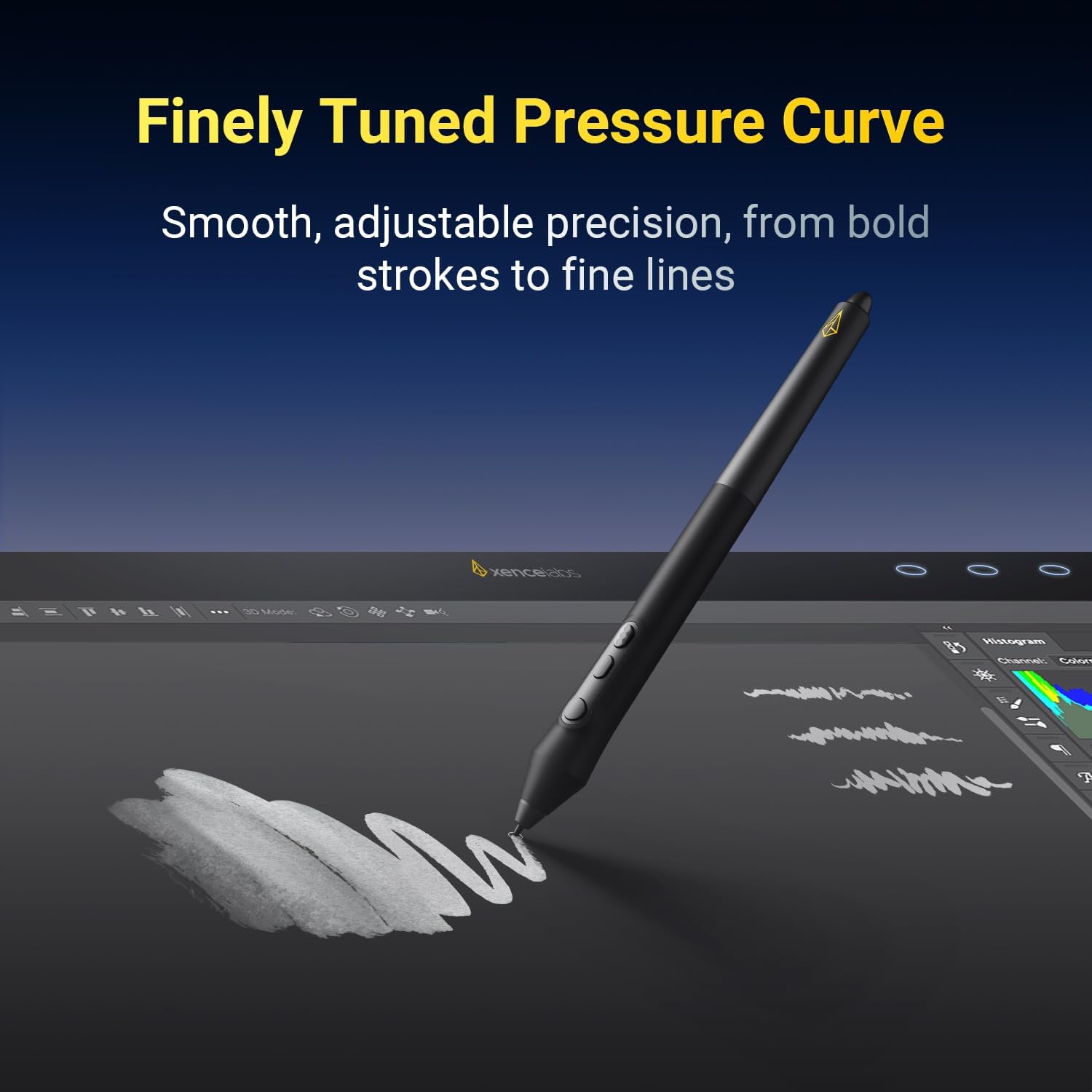 TABLET GRÁFICA XENCELABS PEN DISPLAY 24+ CON PANTALLA 4K Y 44 TECLAS PERSONALIZABLES - 5