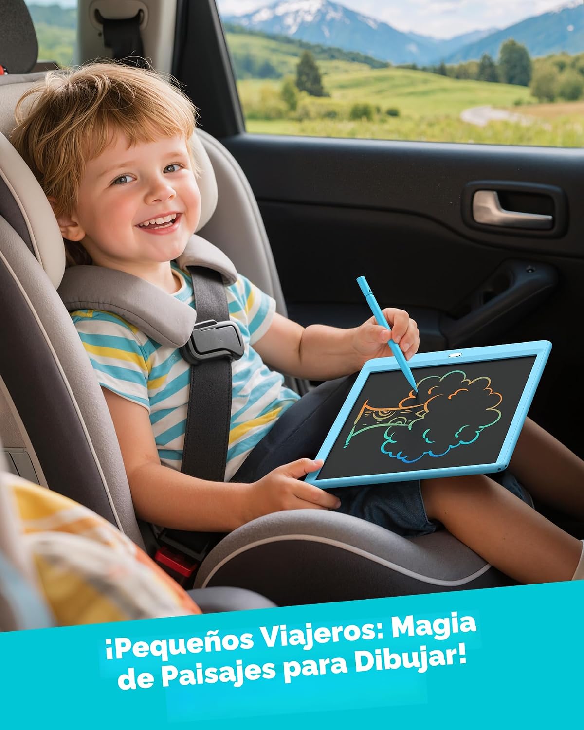 TABLETA GRÁFICA TEKFUN LCD WRITING TABLET 10 PULGADAS AZUL PARA NIÑOS - 4
