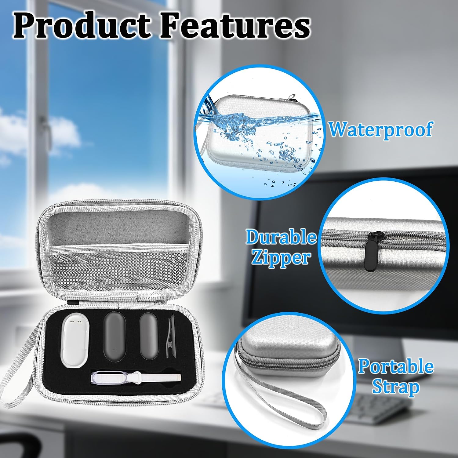 ESTUCHE PROTECTOR LEOTUBE PARA GRABADORA DE VOZ PLAUD NOTEPIN PLATEADO - 3