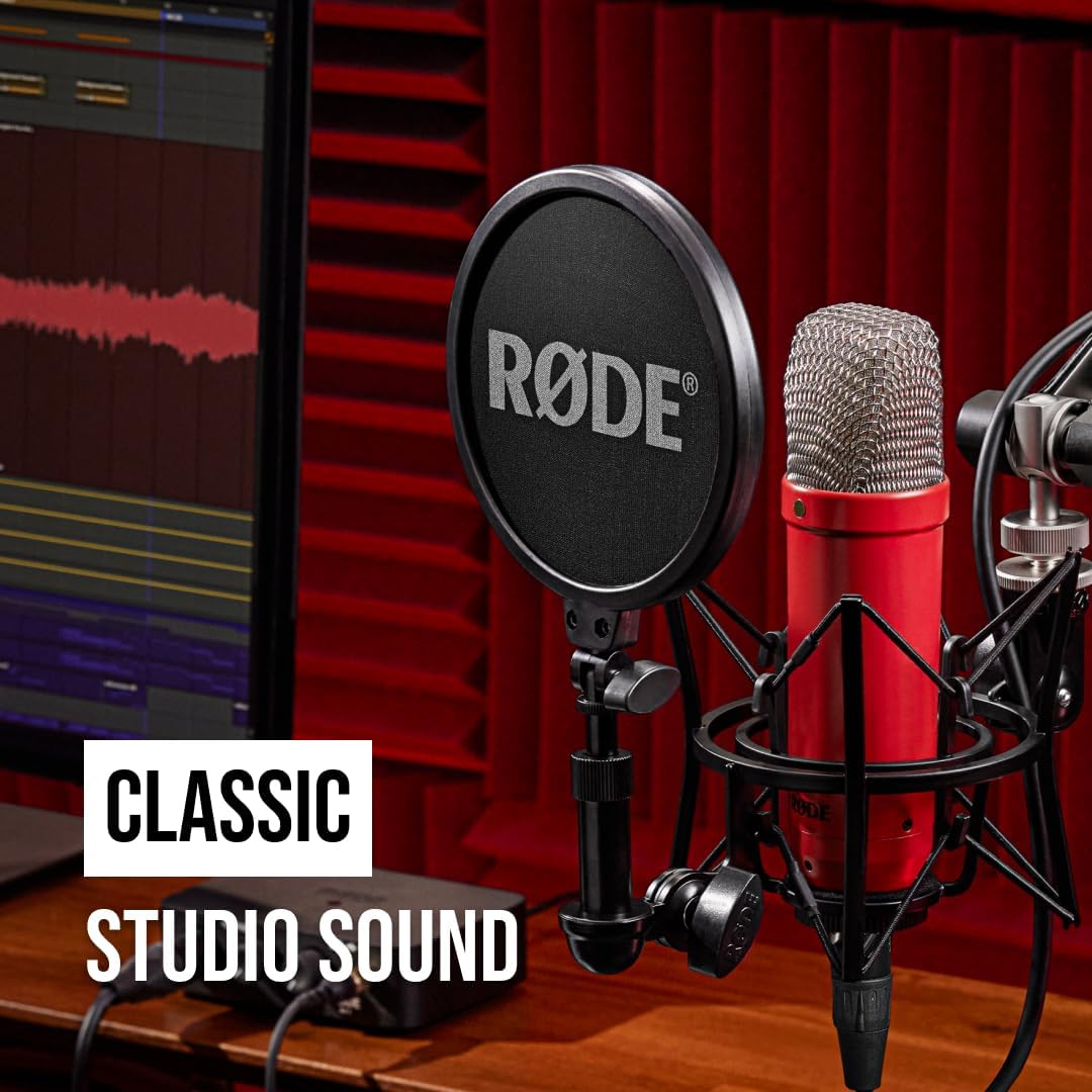MICRÓFONO DE ESTUDIO CONDENSADOR RØDE NT1 SIGNATURE SERIES ROJO - 3