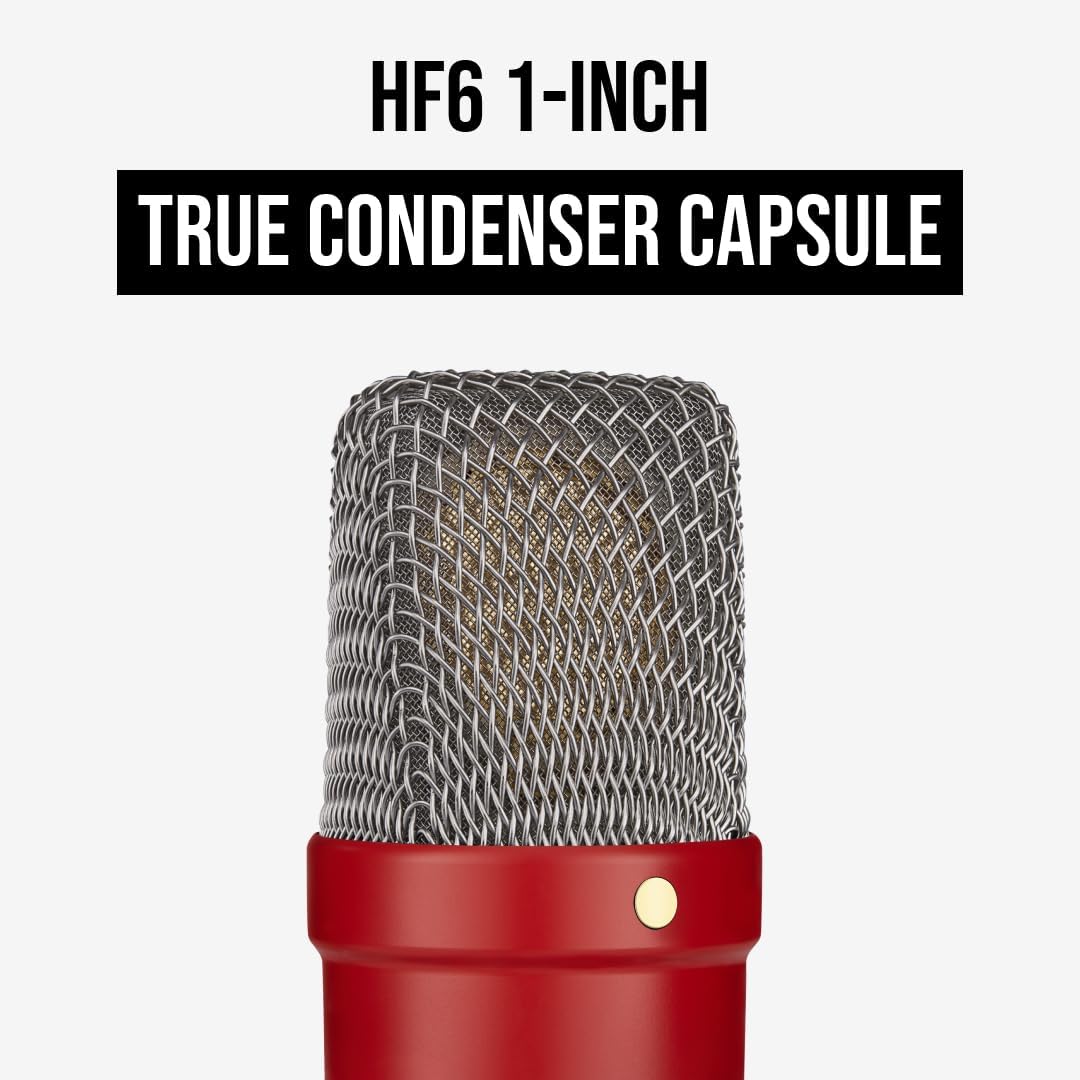 MICRÓFONO DE ESTUDIO CONDENSADOR RØDE NT1 SIGNATURE SERIES ROJO - 4