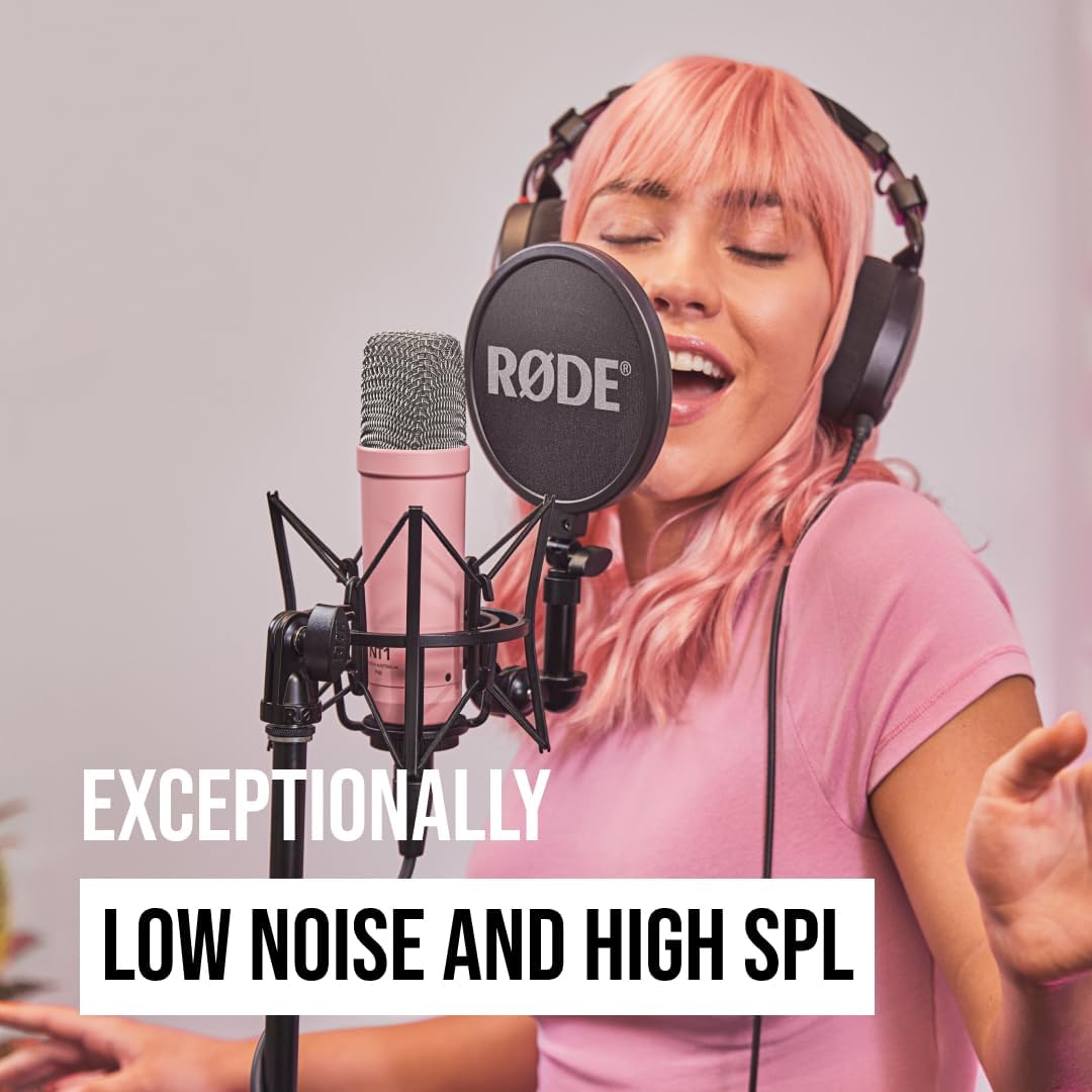 MICRÓFONO DE ESTUDIO CONDENSADOR RØDE NT1 SIGNATURE SERIES ROSA - 4
