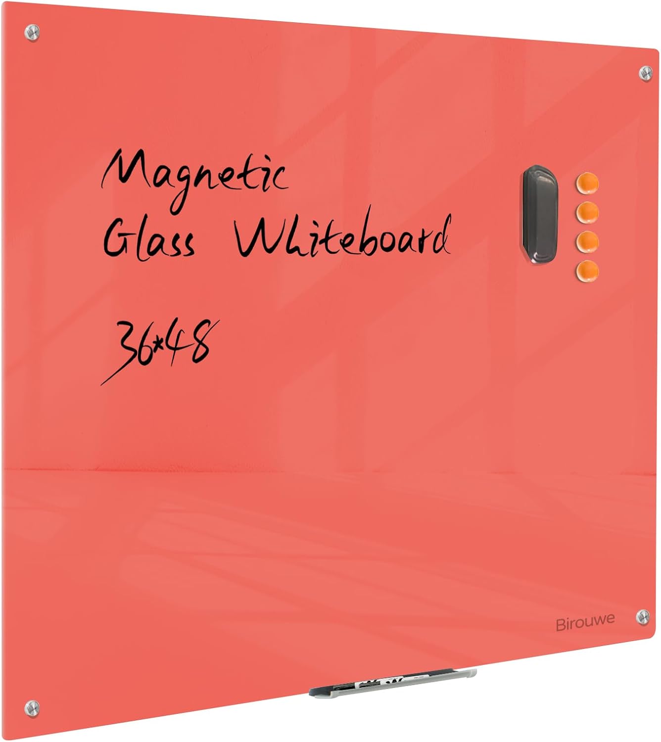 PIZARRA DE VIDRIO MAGNÉTICA NOTEPAD 48 X 36 PULGADAS BLANCA SIN MARCO - 1