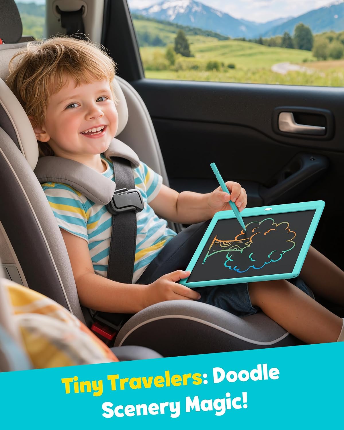 TABLETA GRÁFICA TEKFUN LCD 10 PULGADAS VERDE PARA NIÑOS - 3