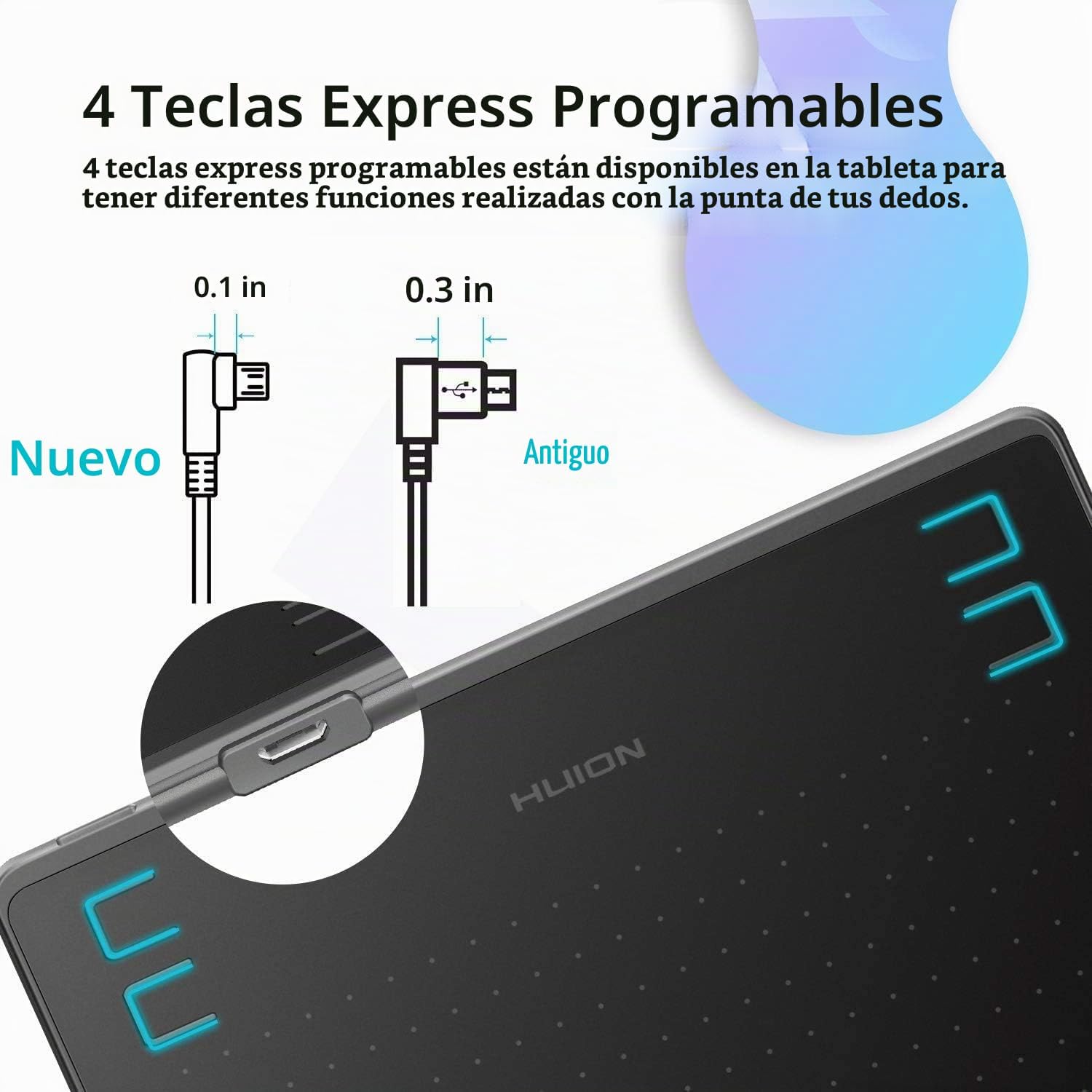TABLETA GRÁFICA HUION HS64 PARA PRINCIPIANTES - 4