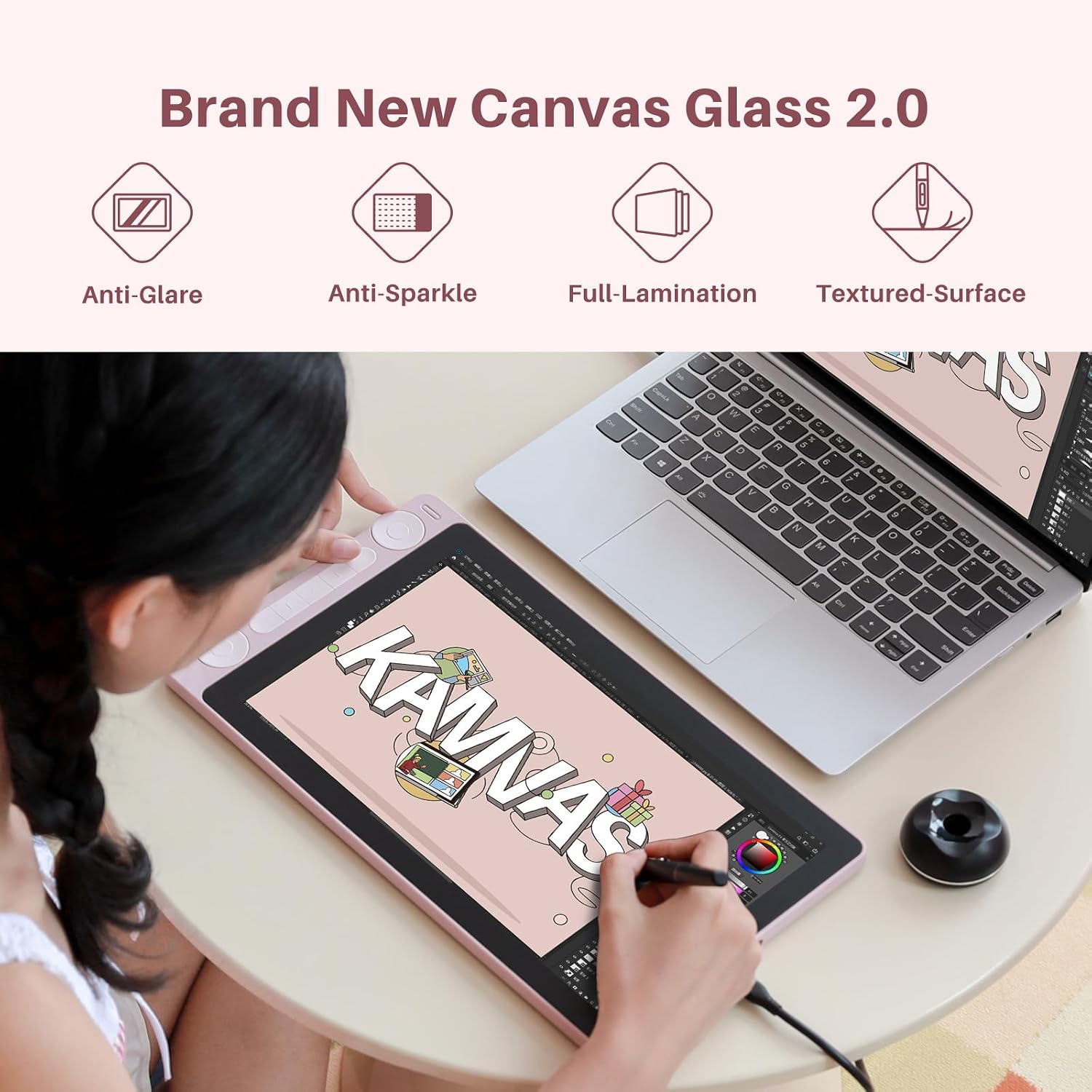 TABLETA GRÁFICA HUION KAMVAS 13 GEN 3 CON PANTALLA Y PENTECH 4.0 16K PRESIÓN - 2