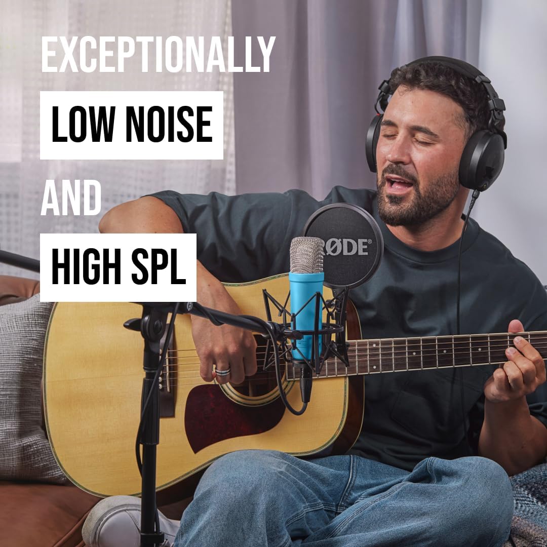 MICRÓFONO DE ESTUDIO CONDENSADOR RØDE NT1 SIGNATURE SERIES AZUL - 4