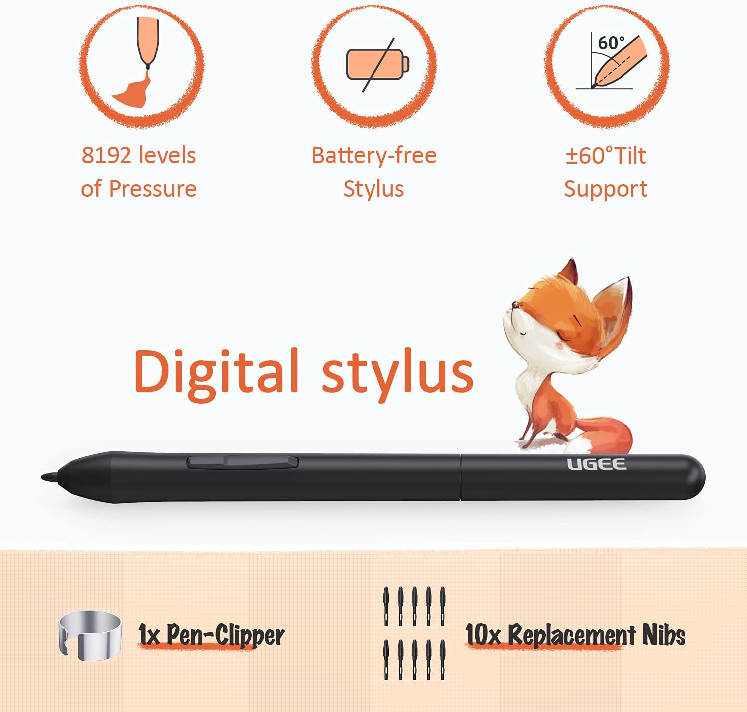 TABLETA GRÁFICA UGEE S640 CON LÁPIZ SIN BATERÍA Y 8192 NIVELES DE PRESIÓN - 3