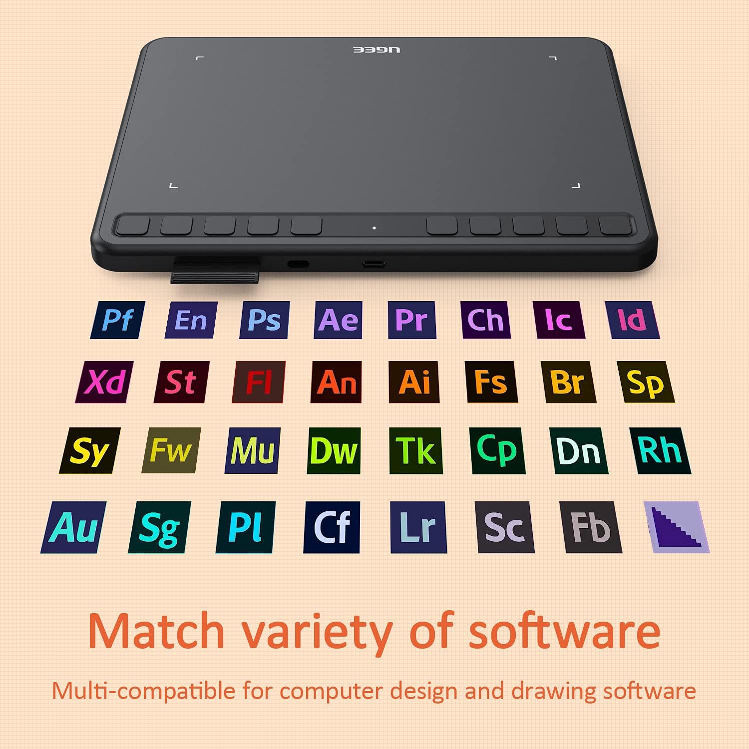TABLETA GRÁFICA UGEE S640 CON LÁPIZ SIN BATERÍA Y 8192 NIVELES DE PRESIÓN - 5