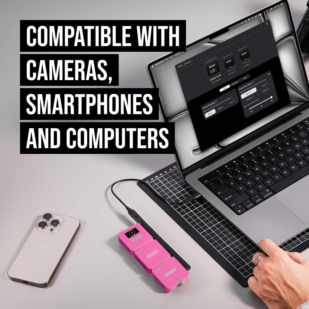 MICRÓFONO INALÁMBRICO RODE WIRELESS GO GEN 3 ROSA - 3