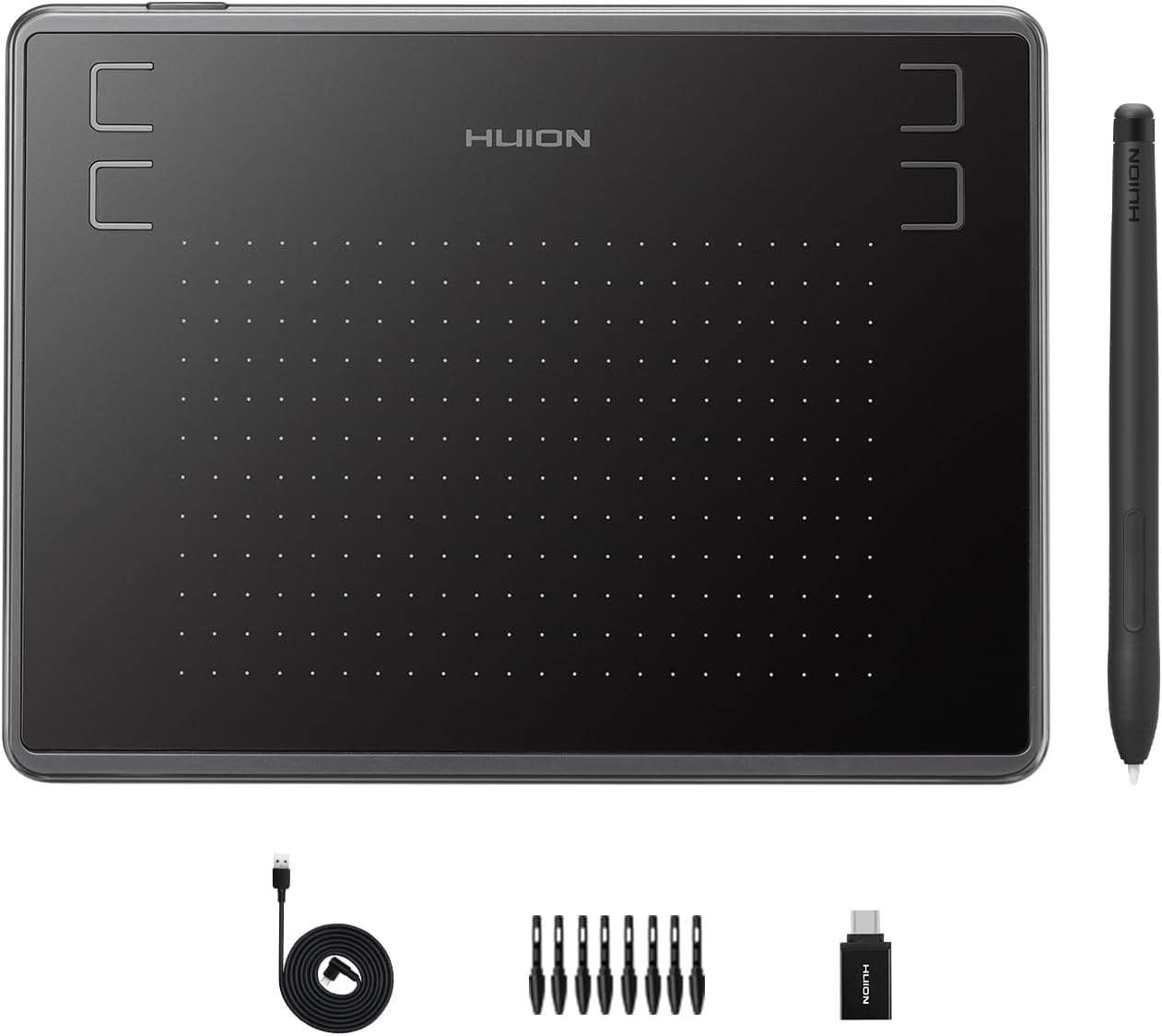 TABLETA GRÁFICA HUION INSPIROY H430P CON 4 TECLAS RÁPIDAS PARA OSU - 1