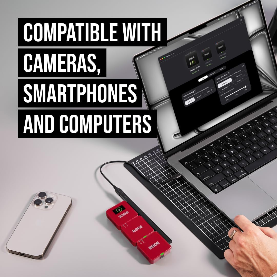 MICRÓFONO INALÁMBRICO RODE WIRELESS GO GEN 3 32-BIT FLOAT ROJO - 3
