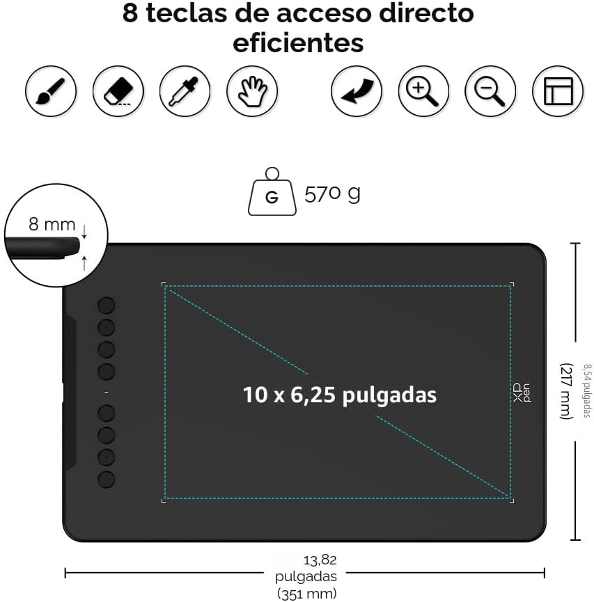 TABLETA GRÁFICA XPPEN DECO 01 V3 10 PULGADAS 16384 NIVELES DE PRESIÓN - 3