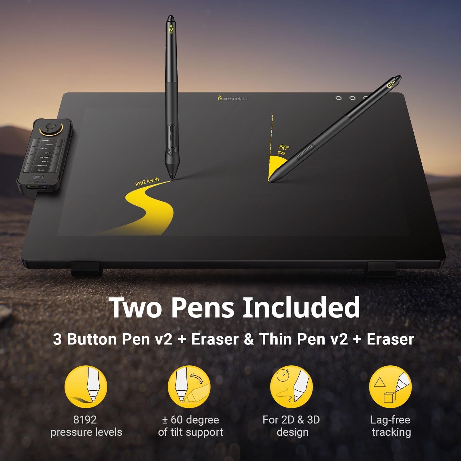 TABLETA GRÁFICA XENCELABS PEN DISPLAY 24 4K CON PANTALLA 99% ADOBE RGB - 4