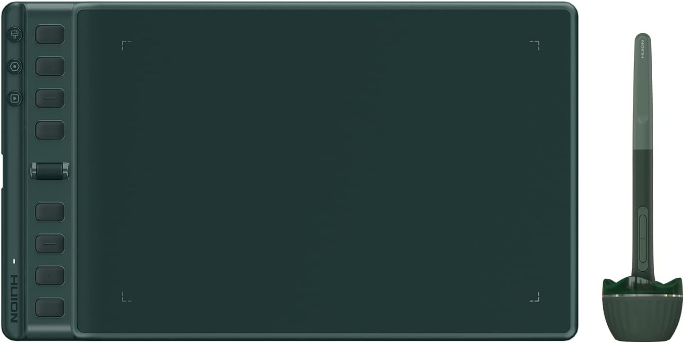 TABLETA GRÁFICA HUION INSPIROY 2 MEDIUM 9X5 PULG VERDE - 1