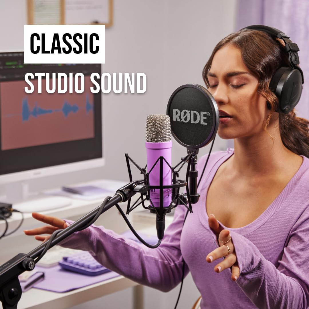 MICRÓFONO DE ESTUDIO CONDENSADOR RØDE NT1 SIGNATURE SERIES MORADO - 3
