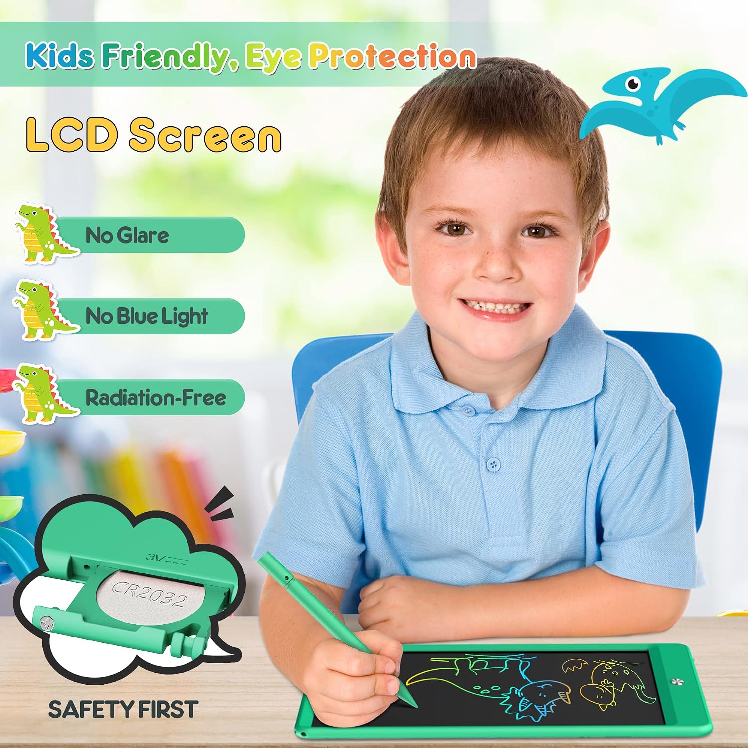 TABLETA GRÁFICA FLUESTON LCD WRITING TABLET 10 PULGADAS AZUL - 2