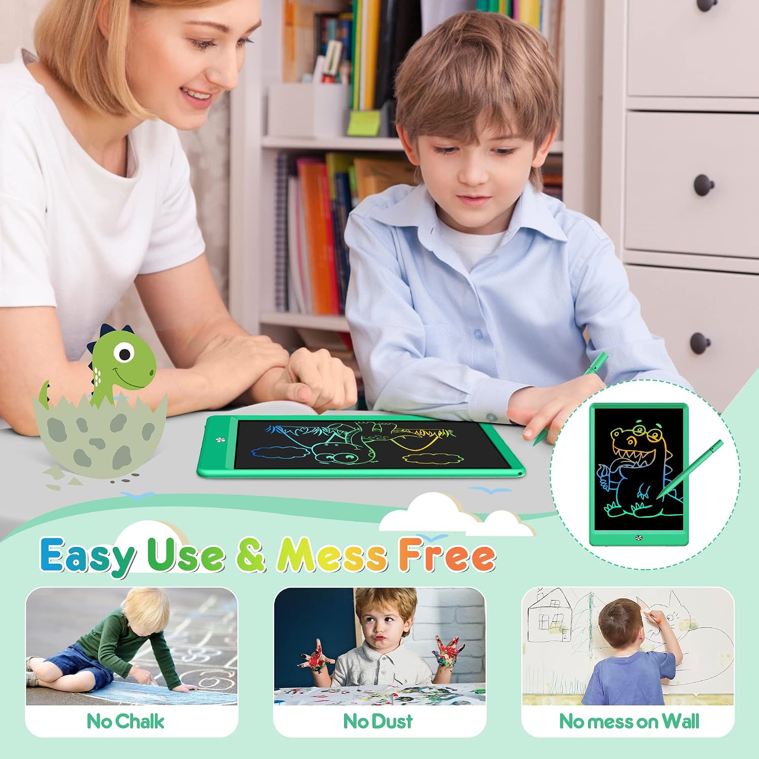 TABLETA GRÁFICA FLUESTON LCD WRITING TABLET 10 PULGADAS AZUL - 4