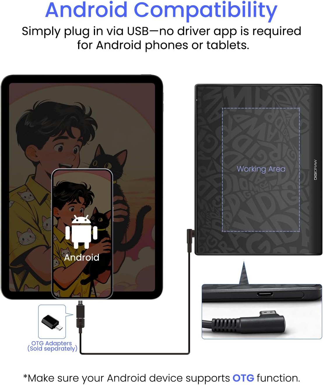 TABLETA GRÁFICA DIGIDRAW T410 6X4 PULGADAS CON LÁPIZ SIN BATERÍA 16384 NIVELES - 2