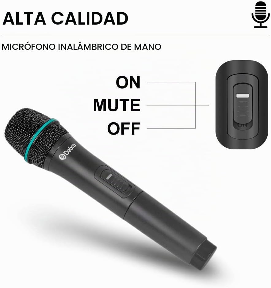 MICRÓFONO INALÁMBRICO D DEBRA AUDIO AU400 PRO UHF 4 CANALES - 4