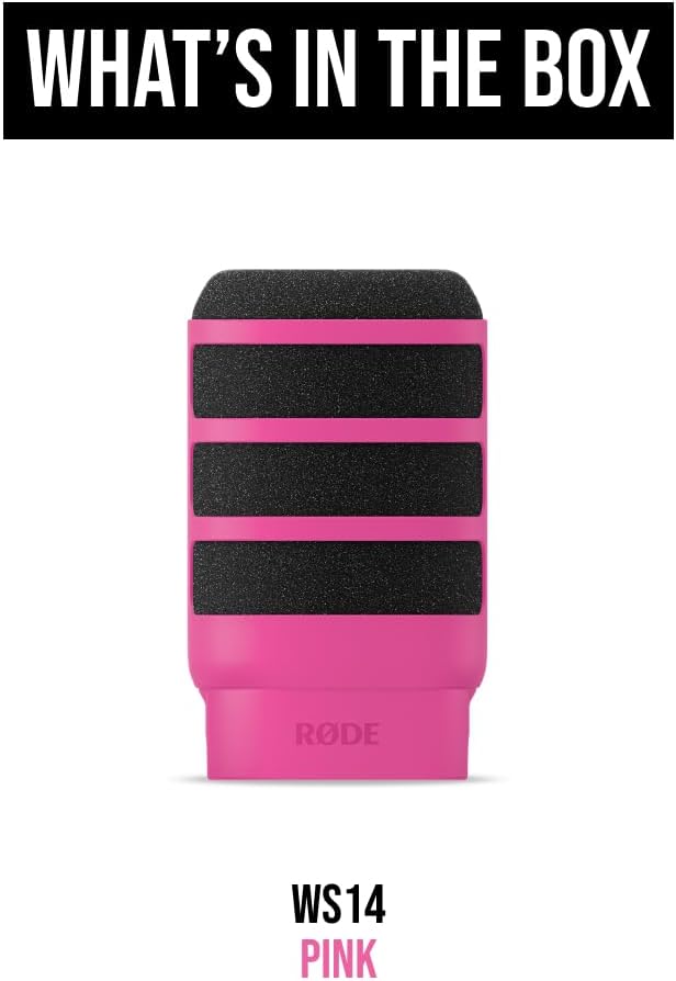 FILTRO ANTIPOP RØDE WS14 PARA PODMIC Y PODMIC USB ROSA - 4