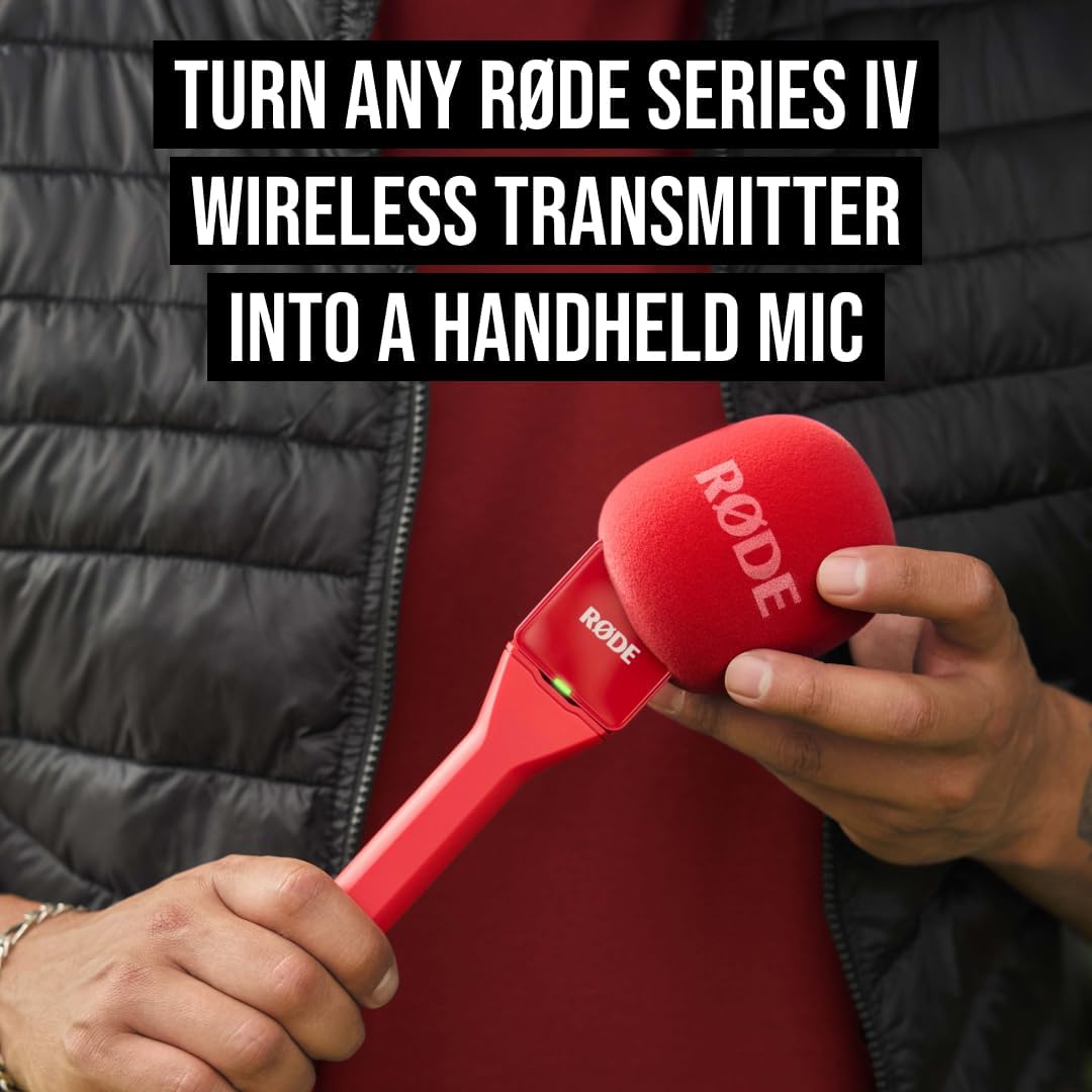 ADAPTADOR DE MICRÓFONO DE MANO RODE INTERVIEW GO PARA MICRÓFONOS INALÁMBRICOS RODE COLOR ROJO - 4